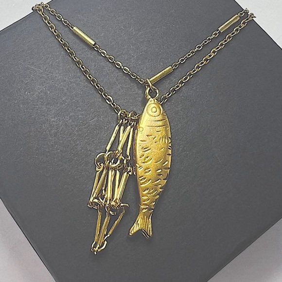 Jewelry - In the Fishes Mouth 2 Necklace Bundle 18k Gold 🎣